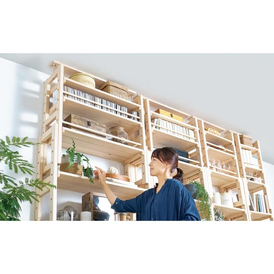 S☆822 国産檜　頑丈突っ張りシェルフ 未使用品 dinos（ディノス） 日本製東濃檜 国産頑丈突っ張りシェルフ 幅60cm奥行