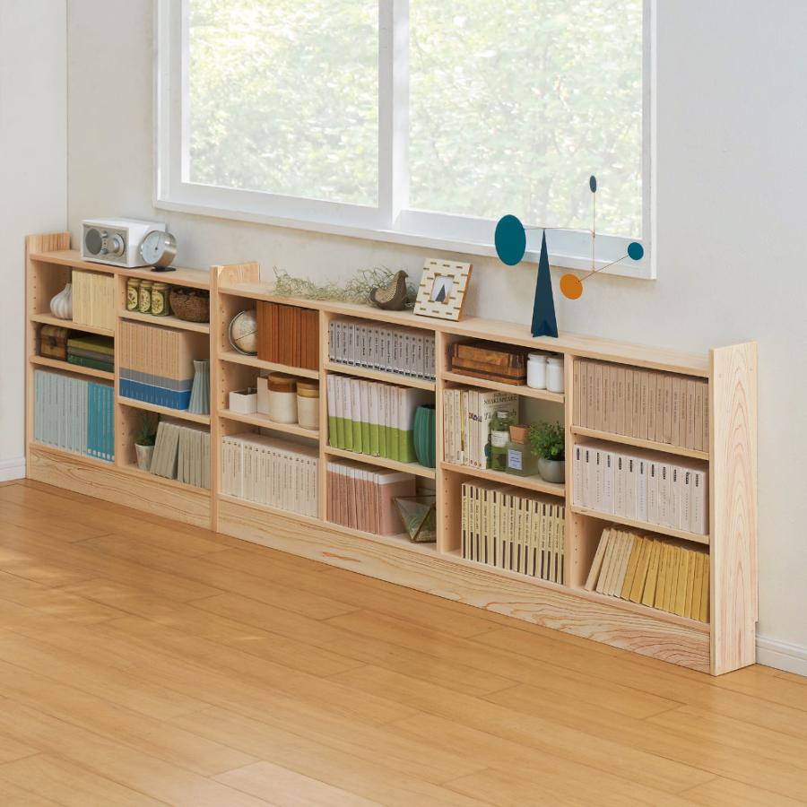 dinos（ディノス） 薄型奥行15cm国産東濃檜の天然木頑丈ラック 幅150cm