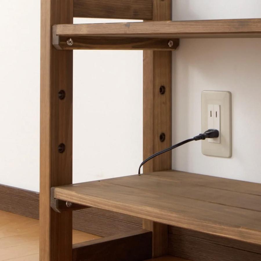 日本製東濃檜 突っ張りシェルフ 幅90cm奥行17cm（ブラウン） 日本製東濃檜 国産頑丈突っ張りシェルフ 幅90cm奥行29cm（天井対応高さ