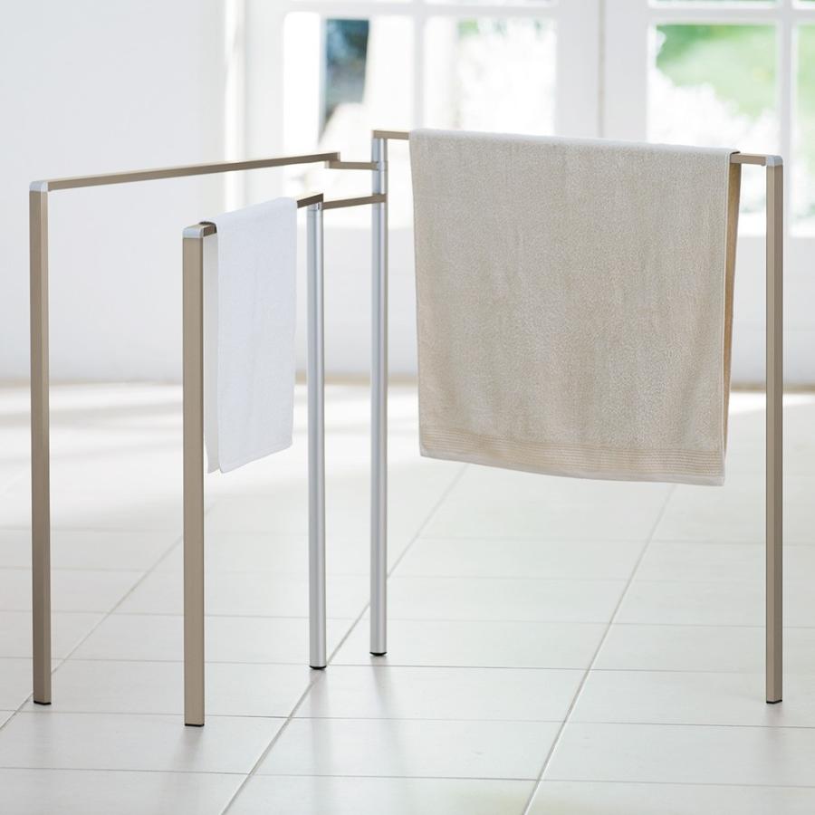 インテリア雑貨 日用品 バス用品 トイレ用品 タオルハンガー タオル掛け 置き方自由 物干しにもなる アルミ製タオルハンガー 3連 ディノス Paypayモール店 通販 Paypayモール