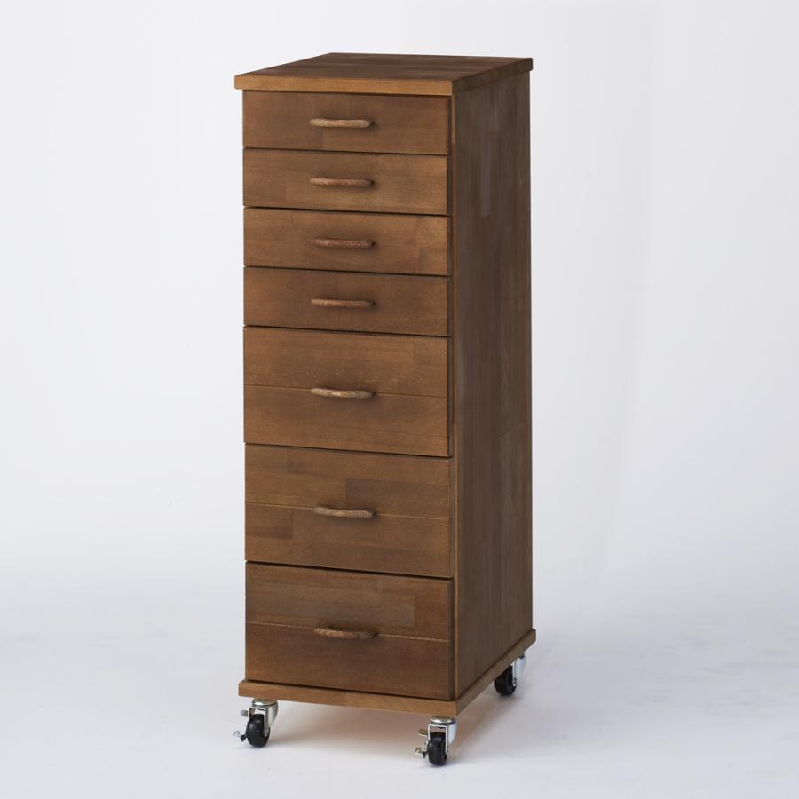 dinos（ディノス） 天然木多段チェスト 浅4段 深3段・幅30cm リビング