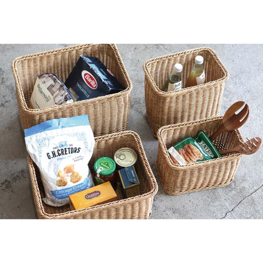 dinos（ディノス） ≪Lハイ≫ 洗える手編みのバスケット キッチン用品