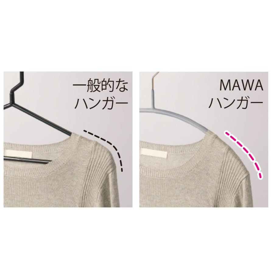 ≪お得な30本組≫ ジャストフィットハンガー ラウンド【MAWA（マワ）×スタイリスト・小山田早織コラボ】 衣類ハンガー スカート スラックスハンガー 582402の画像