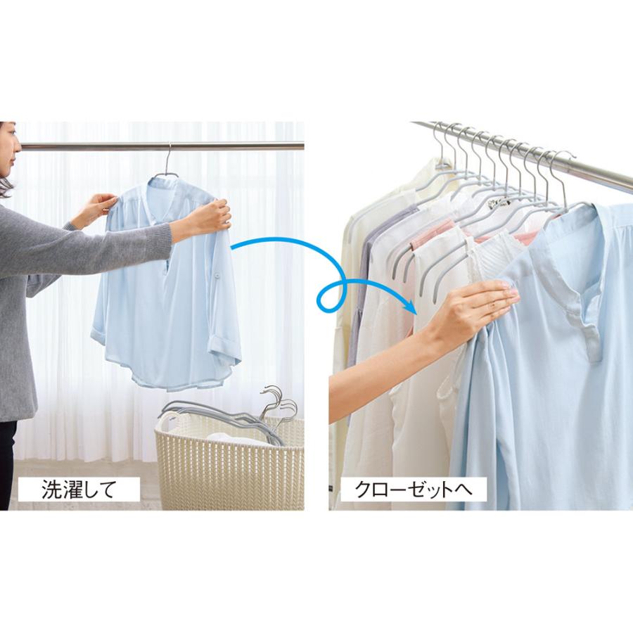 ≪同色お得な60本組≫ MAWA 洗濯ハンガー レディーススリム 洗濯用品 物干し 洗濯ハンガー ピンチハンガー 612306の画像