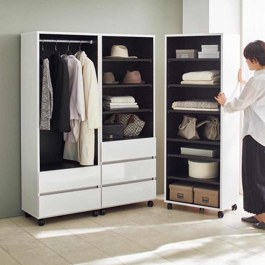 ミラー ワードローブ ≪幅60cm≫Gir/ジアー 移動式クローゼット