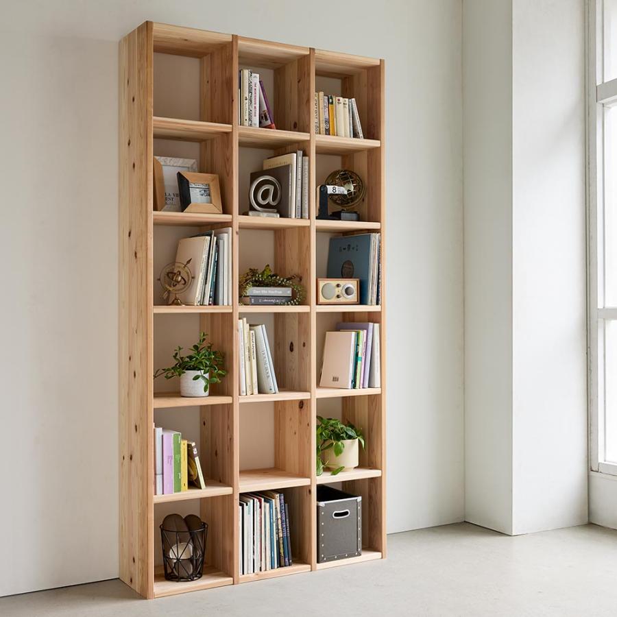 dinos（ディノス） 国産杉シェルフ 横3列×縦6段（幅111.5cm高さ220cm