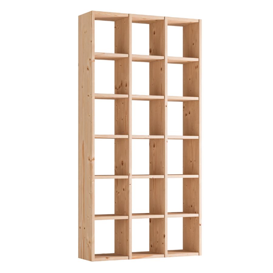 dinos 本棚 国産杉【たのメル便】 dinos（ディノス） 国産杉シェルフ 横3列×縦6段（幅111.5cm高さ220cm