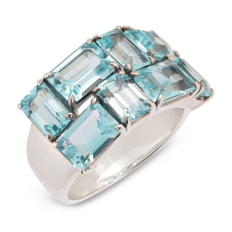 ROKUZAN/碌山 SV ブルートパーズバゲットカット リング ジュエリー アクセサリー シルバー製 J08210_3