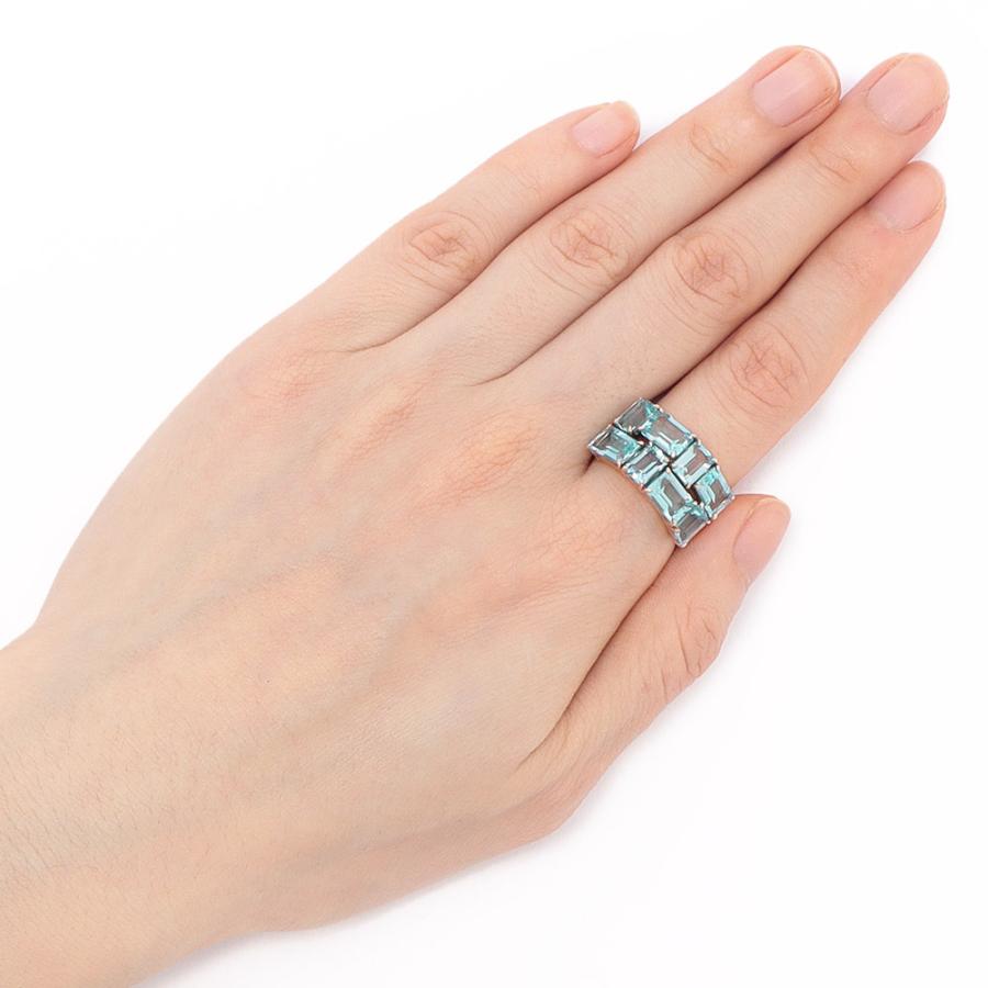 ROKUZAN/碌山 SV ブルートパーズバゲットカット リング ジュエリー アクセサリー シルバー製 J08210_7