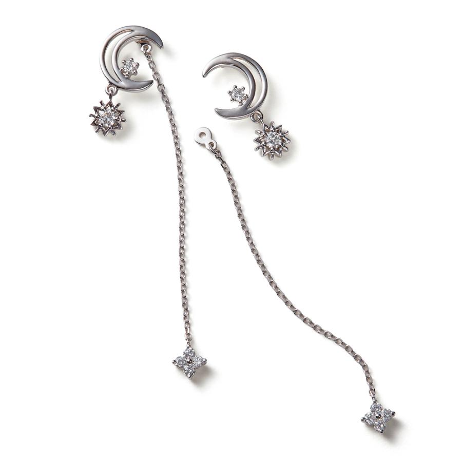 高い素材 バッグ 靴 アクセサリー ジュエリー ダイヤモンド K18wg 0 3ctダイヤ 月モチーフ 2way ピアス J ディノス Paypayモール店 通販 Paypayモール 人気満点 Www Doctor Plan Com