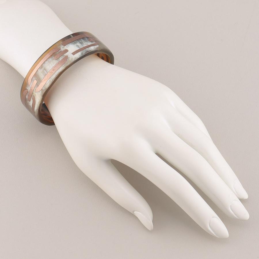 水牛 ペイントデザインバングル （太幅） ジュエリー アクセサリー 水牛 べっ甲 珊瑚 J09105_5