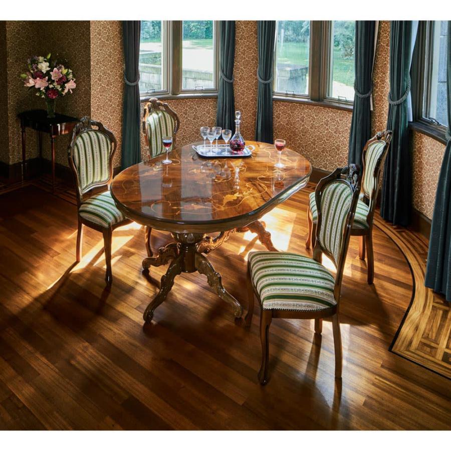 dinos（ディノス） イタリア製 象がんオーバルダイニングテーブル 幅