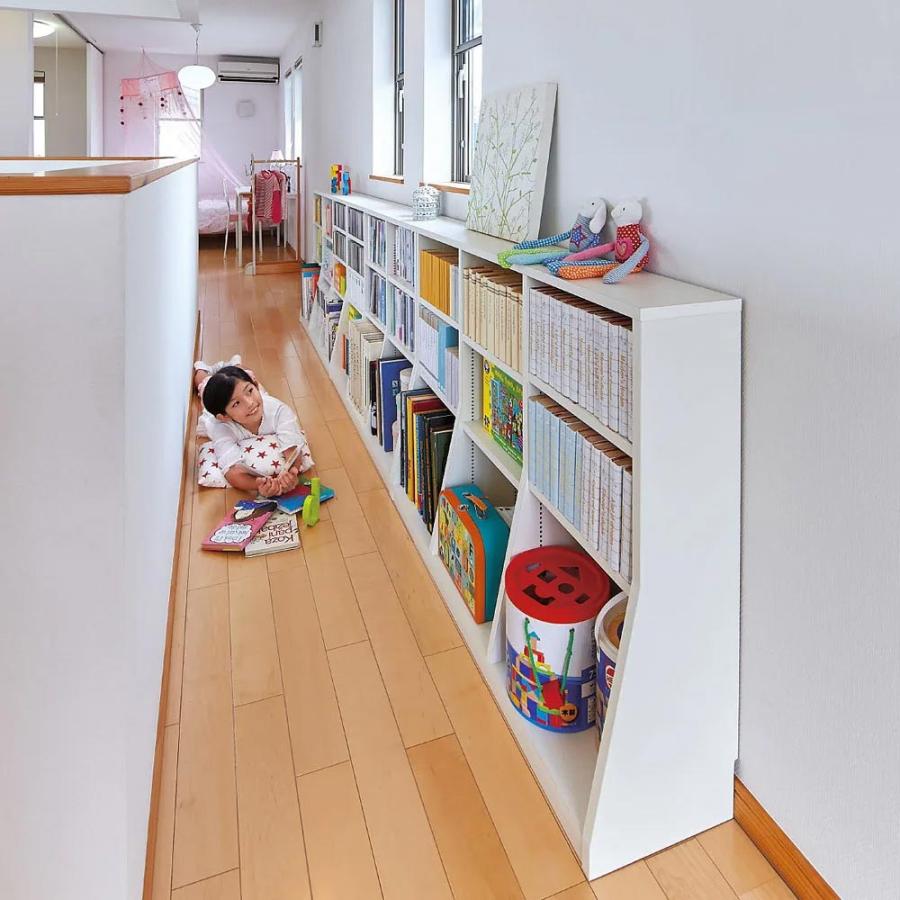組立不要 1cmピッチ 薄型窓下収納ラック 幅78cm奥行29cm高さ88cm 子供部屋 キッズ収納 家具 子供部屋用タンス 628761の画像