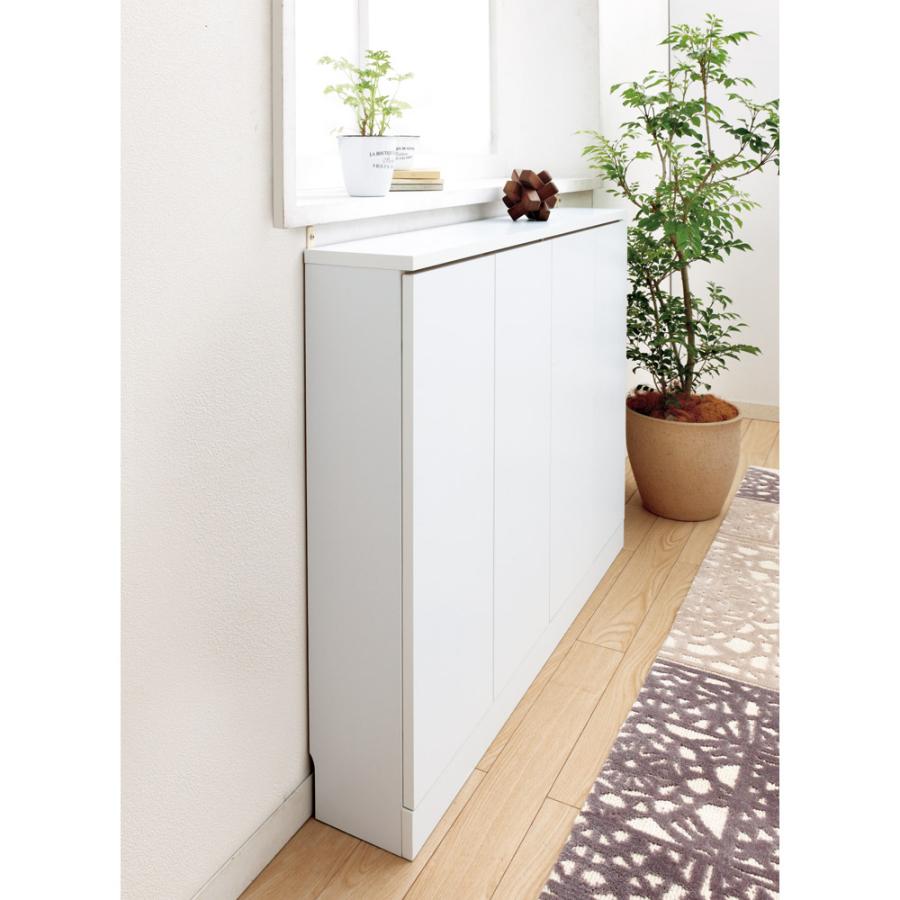 Dinos薄型窓下収納ラック 幅40cm 日本製 2つセット