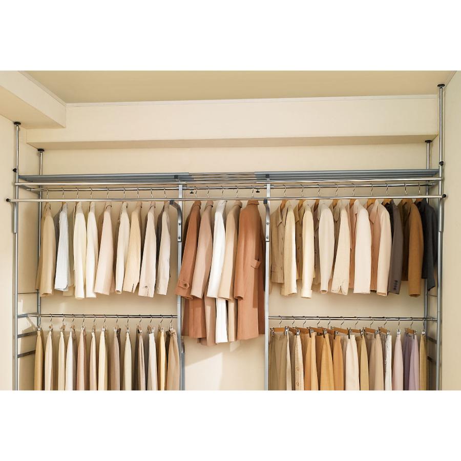 dinos（ディノス） ワードローブ 奥行53cm 上下カーテン付き突っ張り