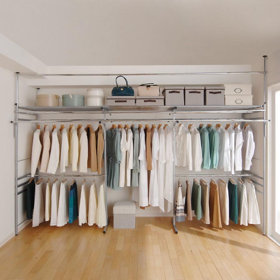 dinos（ディノス） 奥行79cm 上下カーテン付き突っ張り頑丈ハンガー