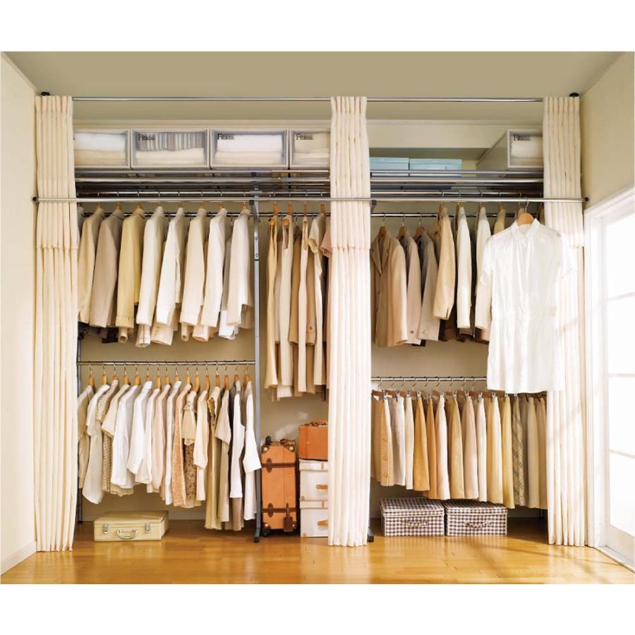 dinos（ディノス） 奥行79cm 上下カーテン付き突っ張り頑丈ハンガー