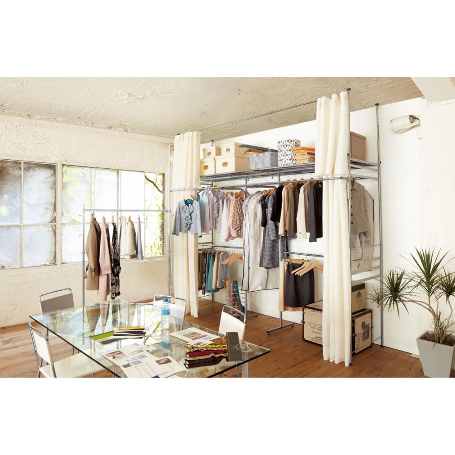 dinos（ディノス） 奥行79cm 上下カーテン付き突っ張り頑丈ハンガー