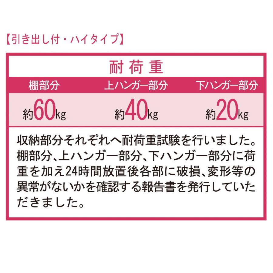 白でカスタマイズするホワイトハンガーシリーズ バスケット付き・ロータイプ（高さ185cm-246cm・幅170cm-238cm） クローゼットハンガー カバー 644671_10