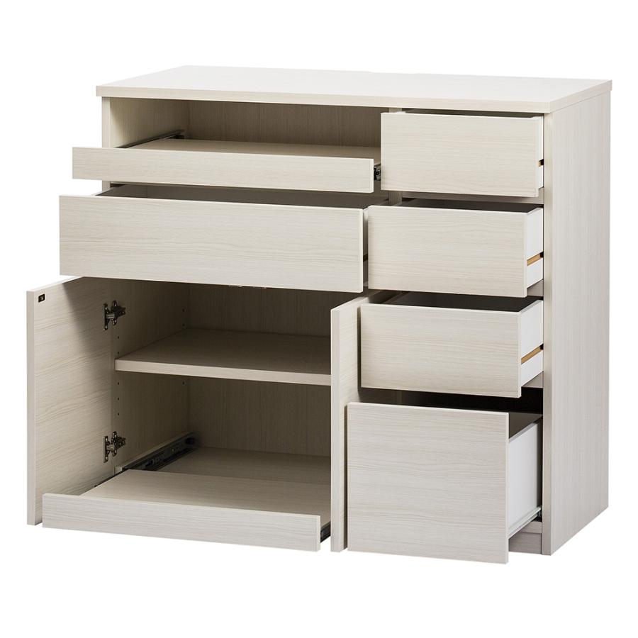 dinos(ディノス)キャビネット dinos（ディノス） 段違い棚のディスプレイキャビネット ガラス戸