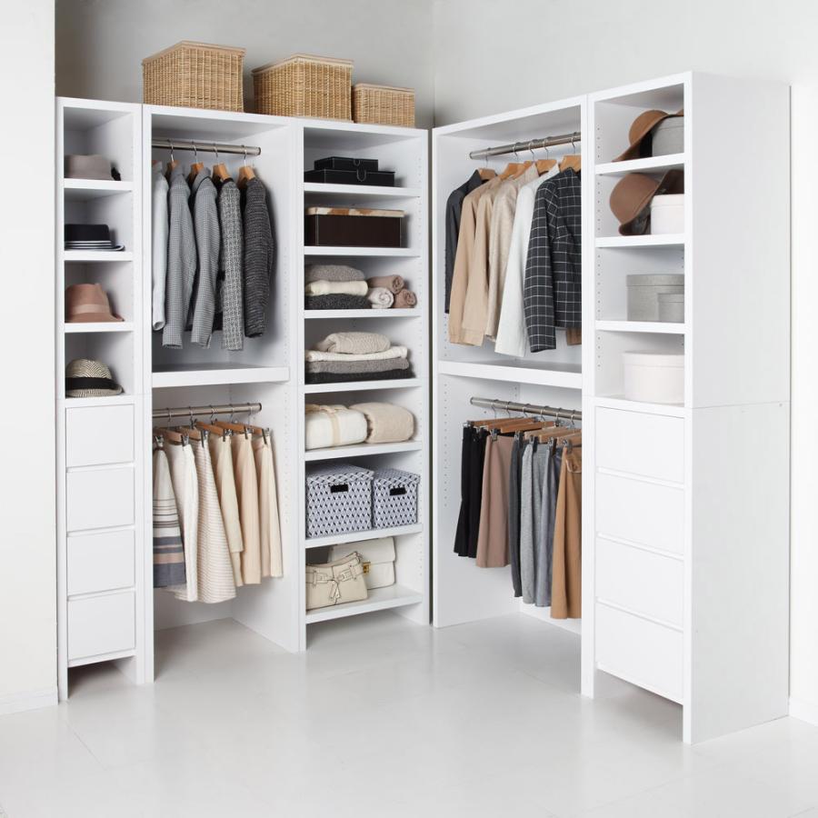 即納 最大半額 家具 収納 衣類収納 ハンガーラック ウォークインクローゼット収納シリーズ 引き出し 棚タイプ 幅45cm 奥行44cm 偉大な Www Thedailyspud Com