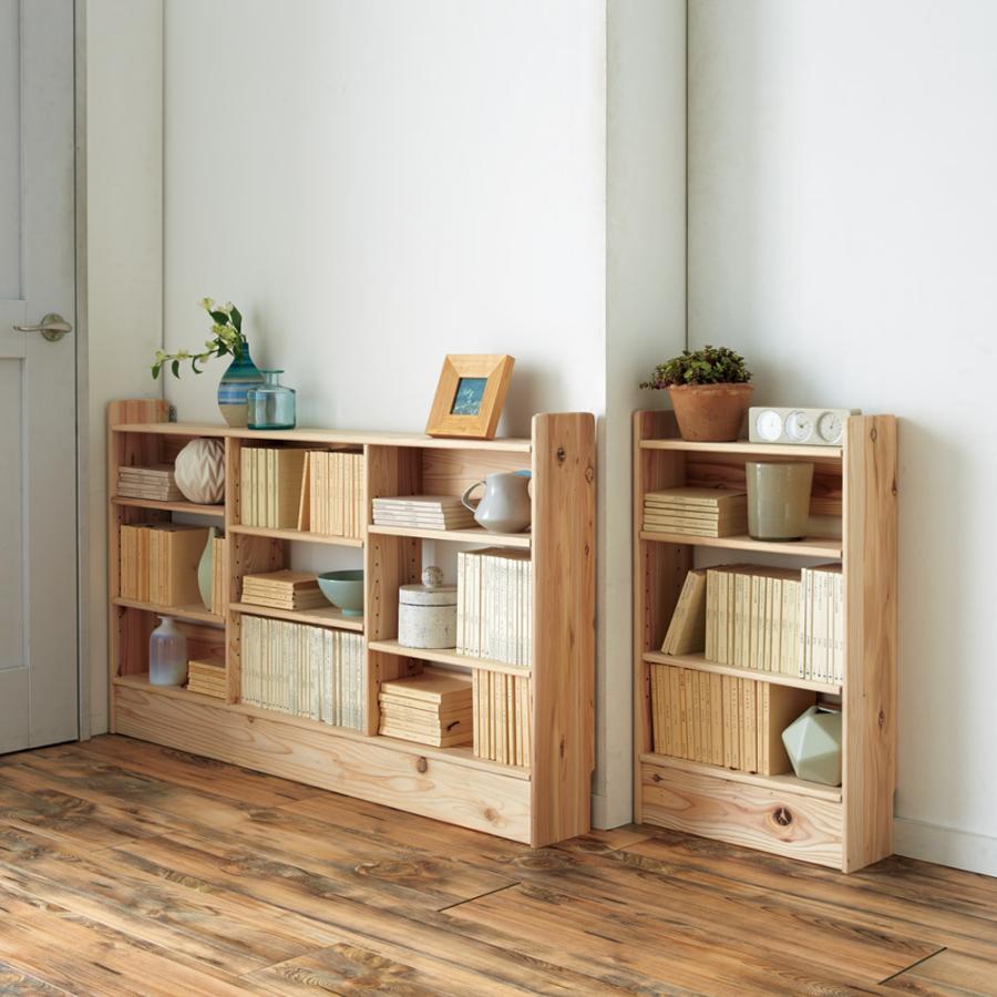 家具 収納 本棚 ラック シェルフ Cdラック Dvdラック 薄型奥行15cm 国産杉の天然木ラック 幅41 5高さ100cm ディノス Paypayモール店 通販 Paypayモール