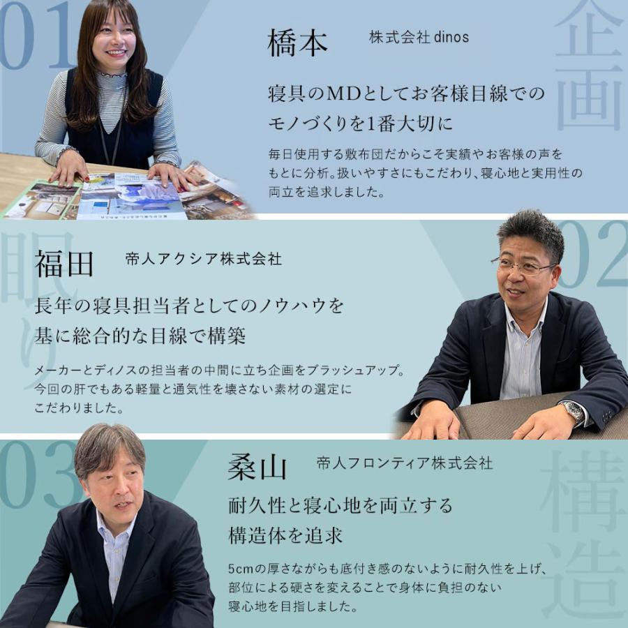 dinos（ディノス） 布団 三つ折り 快眠 省スペース 軽量 サポート 体圧