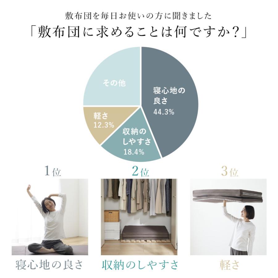 dinos（ディノス） 布団 三つ折り 快眠 省スペース 軽量 サポート 体圧