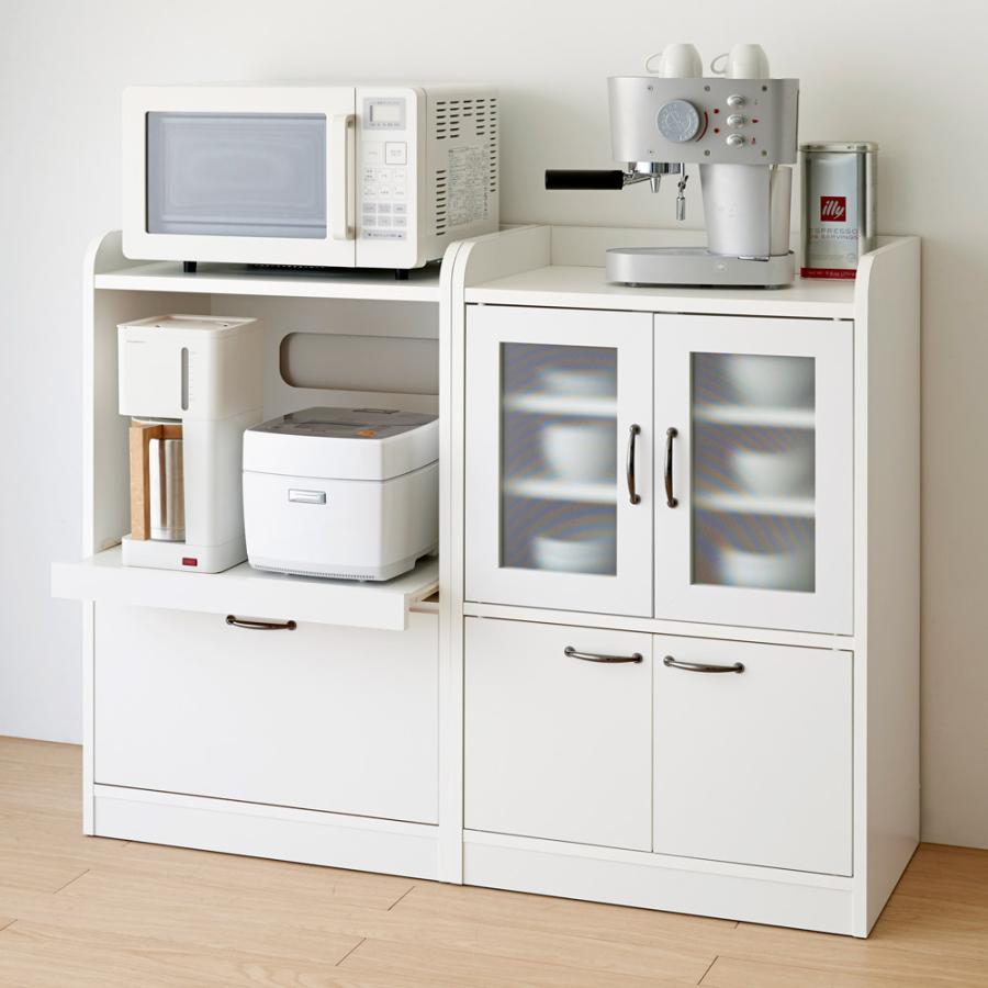 dinos（ディノス） キッチン収納ミニ食器棚シリーズ レンジ台小（高さ