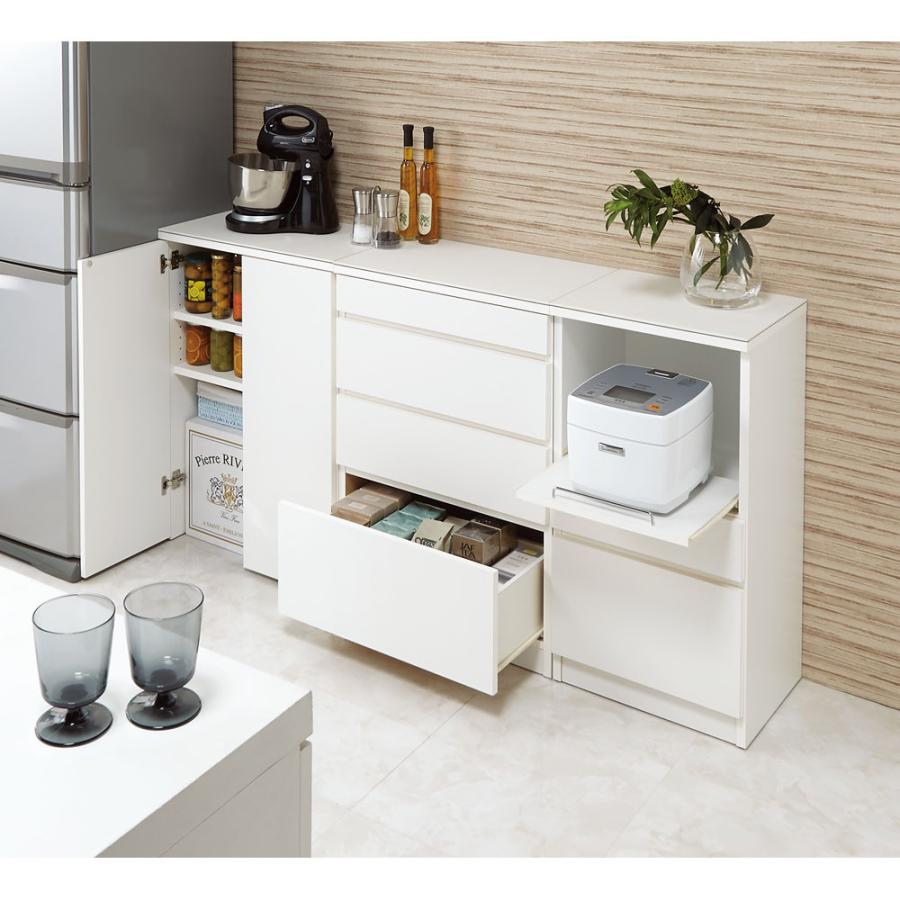 家具 収納 キッチン収納 食器棚 キッチンカウンター カウンターワゴン 組み合わせ自在の薄型人工大理石天板カウンター 引き出し幅45cm 5857 ディノス Paypayモール店 通販 Paypayモール