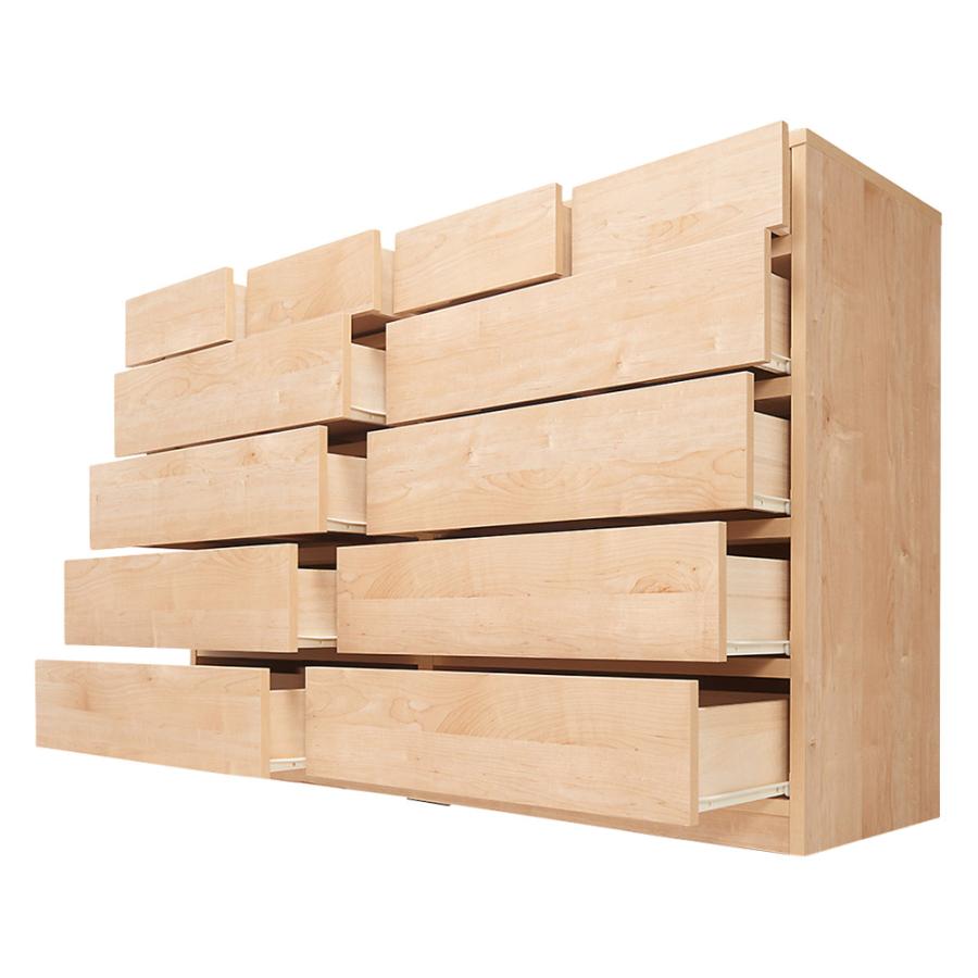 dinos 頑丈天板を賢く活用！ワイドクローゼットチェスト 5段・幅140cm