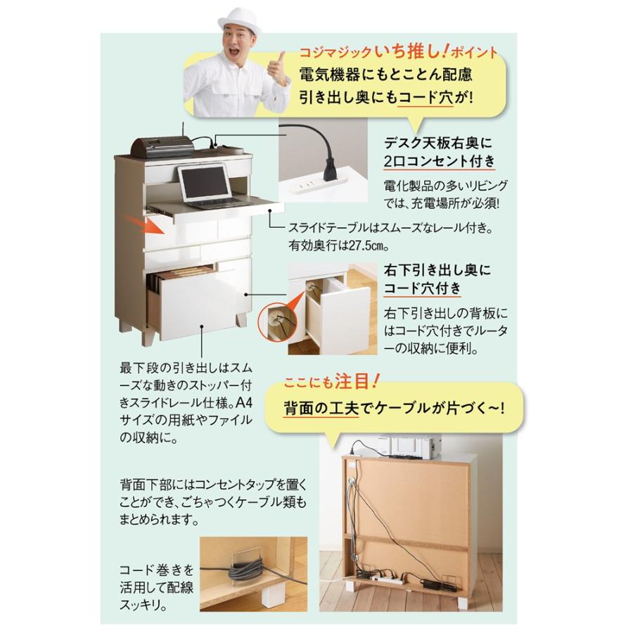 dinos（ディノス） プリンターも置けるオールインワン収納引き出しFAX