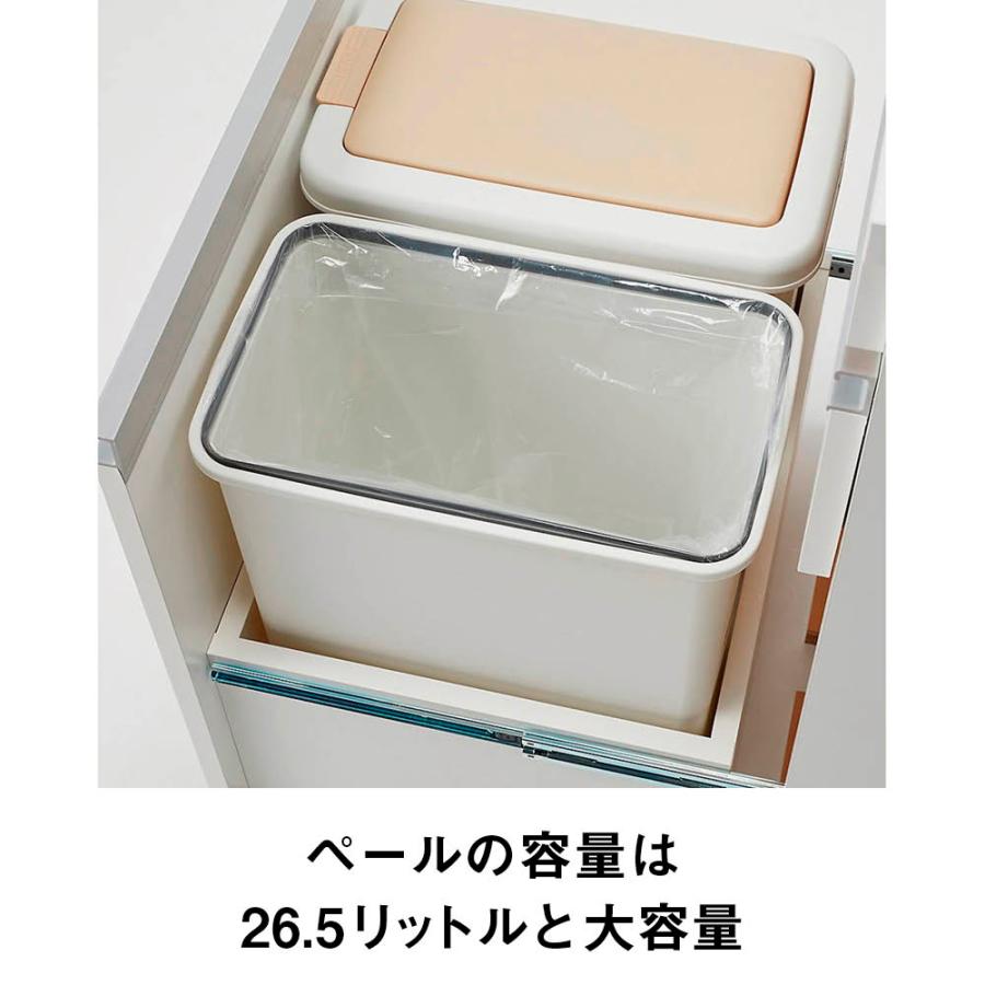 dinos（ディノス） 組立不要 スライドテーブル付きキッチン収納 ゴミ箱