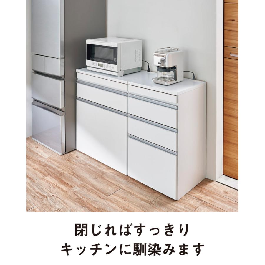 dinos（ディノス） 組立不要 スライドテーブル付きキッチン収納 ゴミ箱