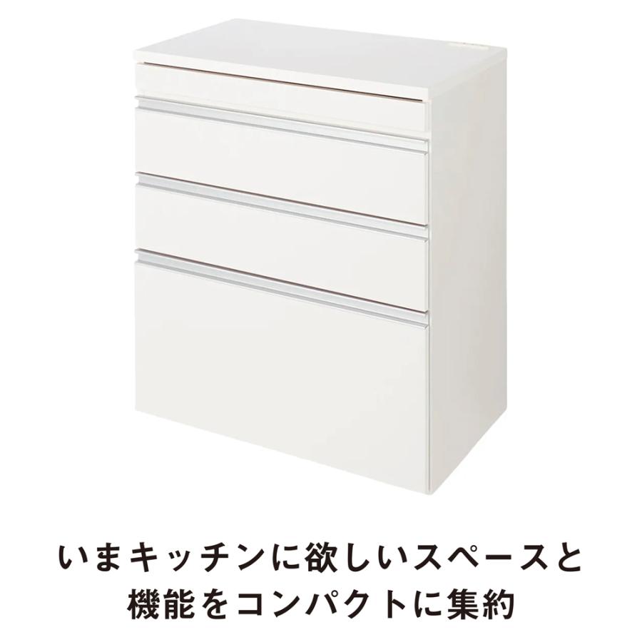 dinos（ディノス） 組立不要 スライドテーブル付きキッチン収納