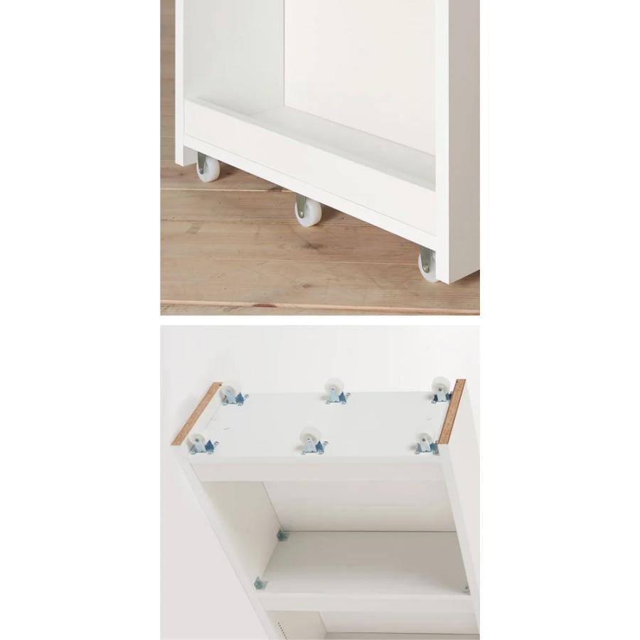 ［幅15奥行63cm］ 奥行深い頑丈すき間ワゴン 完成品 日本製 キッチン収納 キッチンストッカー 隙間収納 630001の画像