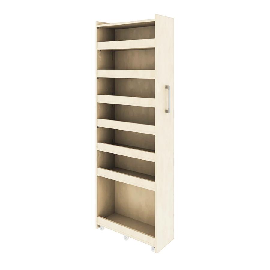 ［幅20奥行63cm］ 奥行深い頑丈すき間ワゴン 完成品 日本製 キッチン収納 キッチンストッカー 隙間収納 630002の画像
