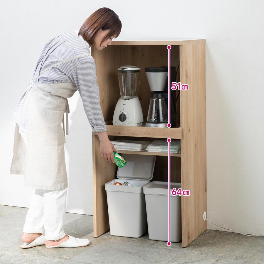 あらゆるごみ箱上を収納にできる 間仕切り家電収納庫 幅45cm リビング収納 パーテーション 間仕切り 630520の画像