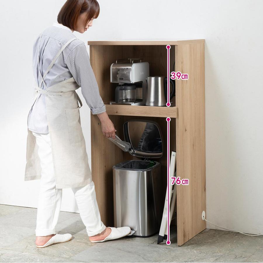 あらゆるごみ箱上を収納にできる 間仕切り家電収納庫 幅45cm リビング収納 パーテーション 間仕切り 630520の画像