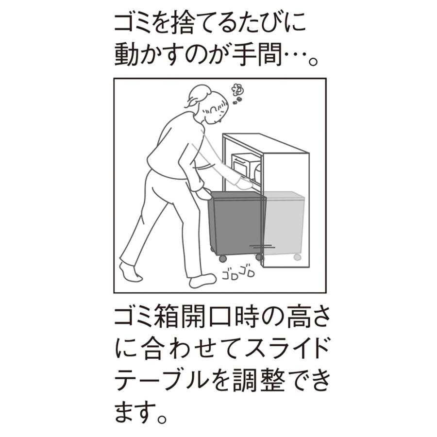 あらゆるごみ箱上を収納にできる 間仕切り家電収納庫 幅45cm リビング収納 パーテーション 間仕切り 630520の画像