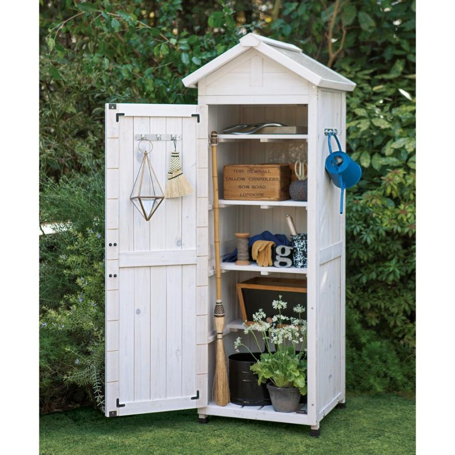 ガーデニング フラワー ガーデニング用品 エクステリア 収納庫 物置 ツールフック付き三角屋根収納庫 幅58cm G ディノス Yahoo ショッピング店 通販 Yahoo ショッピング