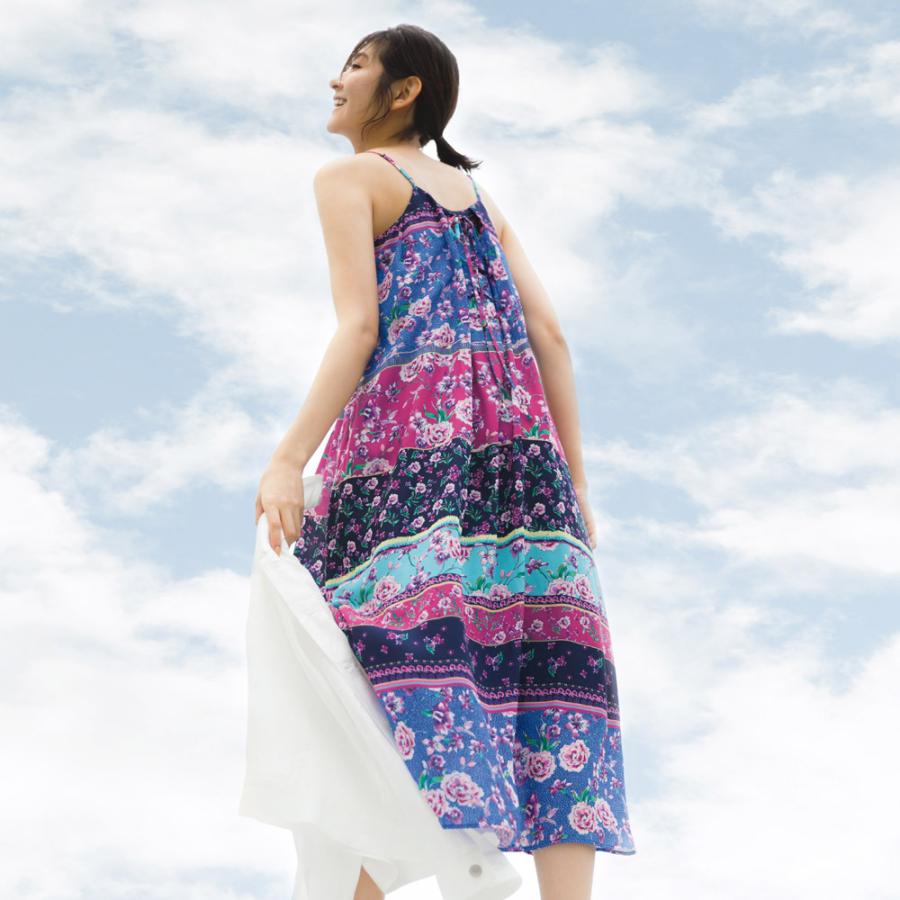 高知インター店 ファッション ワンピース チュニック マキシワンピース ロングワンピース Yumi ユミ パッチワーク風プリント キャミワンピース ディノス Paypayモール店 通販 Paypayモール 即納 最大半額 Www Kmhsystems Com