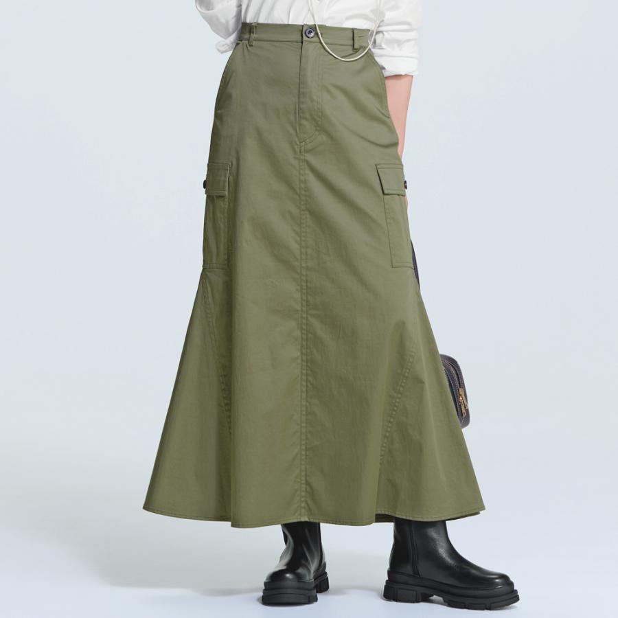 dinos（ディノス） 洗える UVカット サイドフレア カーゴスカート