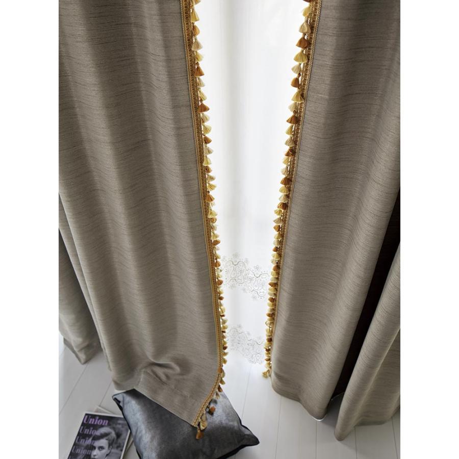 dinos（ディノス） ≪幅100cm×丈105cm 2枚≫ フリンジ付き遮光カーテン