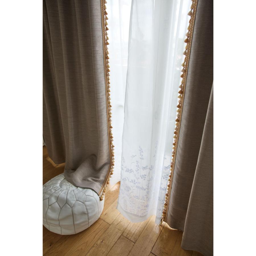 dinos（ディノス） ≪幅100cm×丈200cm 2枚≫ フリンジ付き遮光カーテン