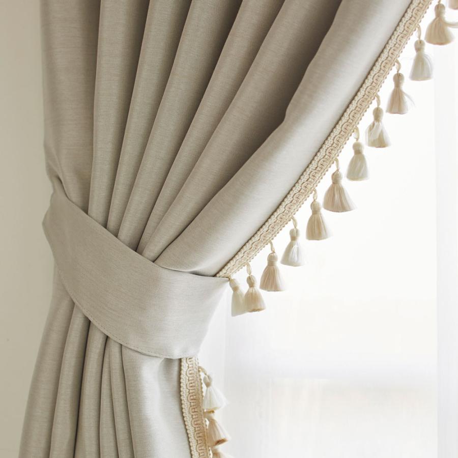 dinos（ディノス） ≪幅100cm×丈200cm 2枚≫ フリンジ付き遮光カーテン