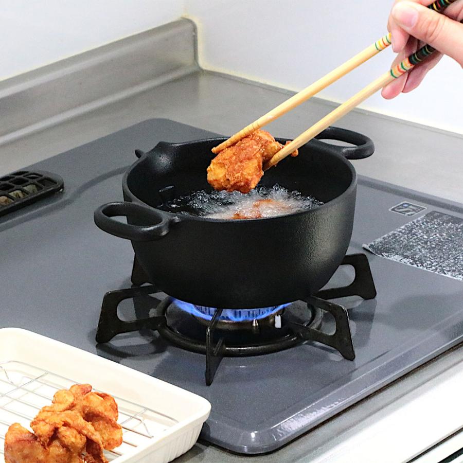 南部盛栄堂　南部鉄器　天ぷら鍋 南部鉄器 盛栄堂 オイゲン 及源 天ぷら鍋 鉄鍋 揚げ物鍋 南部鉄器 盛栄