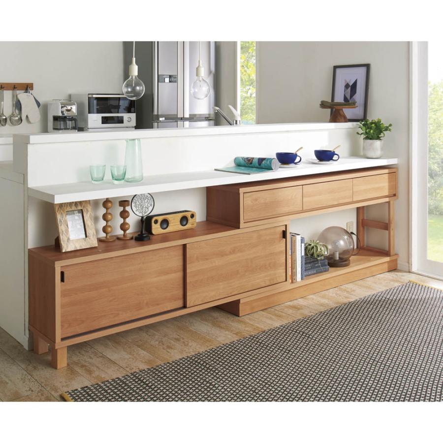 家具 収納 キッチン収納 食器棚 カウンター下収納 伸長式カウンター下収納庫 幅160 260cm 高さ72cm ディノス Paypayモール店 通販 Paypayモール