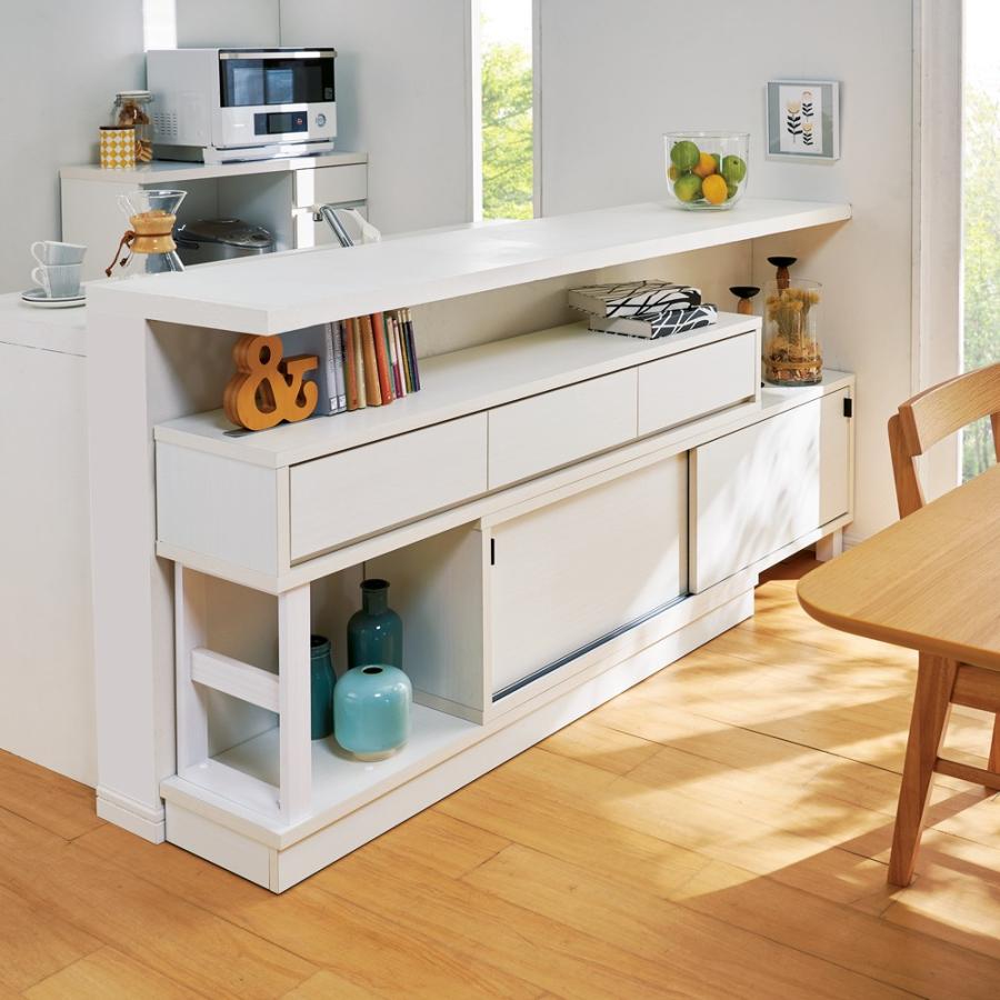 dinos 伸長式カウンター下収納庫 幅160-260cm・高さ72cm