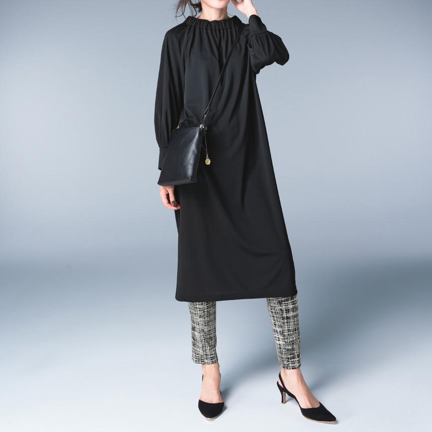 速達メール便送料無料 ファッション ワンピース チュニック ジャージーワンピース ギャザーネック ジャージーワンピース 日本製 21超人気 Www Devondigitalimaging Co Uk